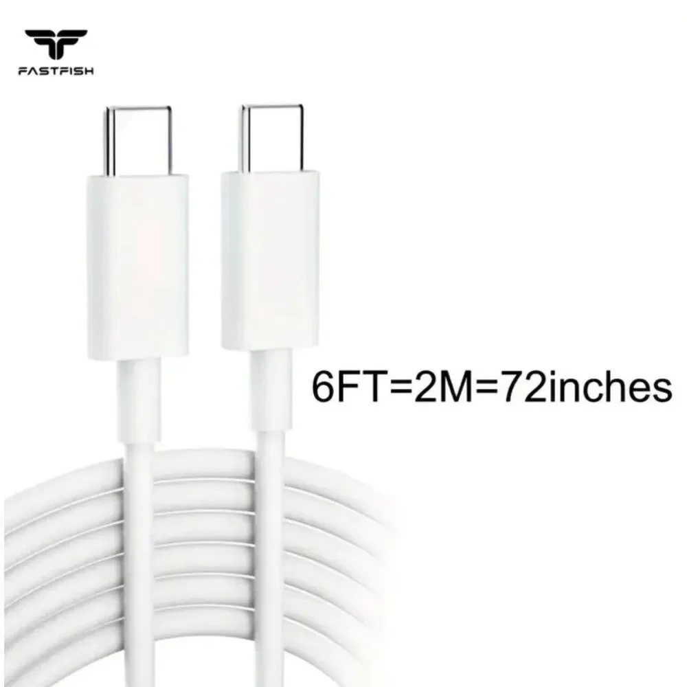 NWT 3 Pack 6 Feet Charging Cable USB C to USB-C for IPhone15/ |IPhone16/ Samsung